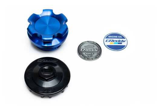 GReddy Type-B Oil Filler Cap M35-P4.0 - Blue | Multiple Mazda Fitments (13901503)