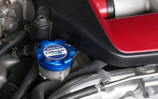 GReddy Type-B Oil Filler Cap D-Special - Blue | Multiple Mitsubishi Fitments (13901508)