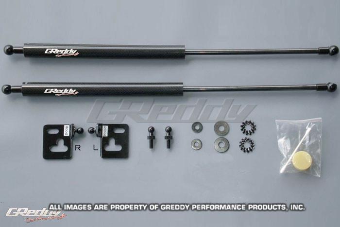 GReddy Carbon-Fiber Hood Lifter Kit | 2005-2007 Subaru WRX/STI (18560101)