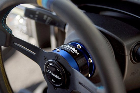 GReddy X Works Bell RAPFIX II Steering Wheel Quick Release Blue / Black