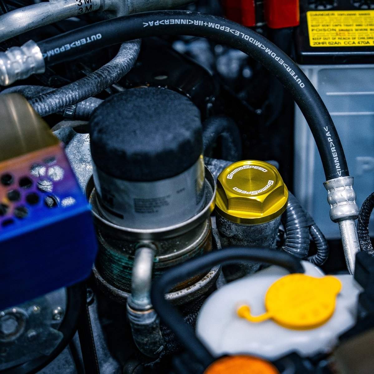 GrimmSpeed Bolt Style Gold Oil Cap Most Subaru Models