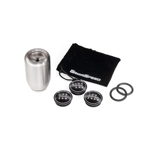 GrimmSpeed Stainless Steel Swap-Top Weighted Piston Style Shift Knob Kit Most Subaru Models