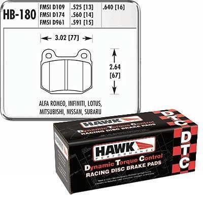 Hawk Performance DTC 60 Brake Pads -Rear | 2004-2007 Subaru STI (HB180G.560)