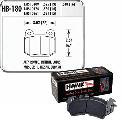 Hawk Performance HT 10 Rear Racing Brake Pads | Multiple Fitments (HB180S.560)
