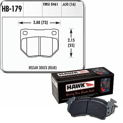 Hawk Performance HT 10 Rear Racing Brake Pads | 2006-2007 Subaru Impreza WRX / STi (HB179S.630)