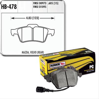 Hawk Performance Ceramic Brake Pads - Rear | 2013-2014 Ford Focus ST (HB478Z.605)