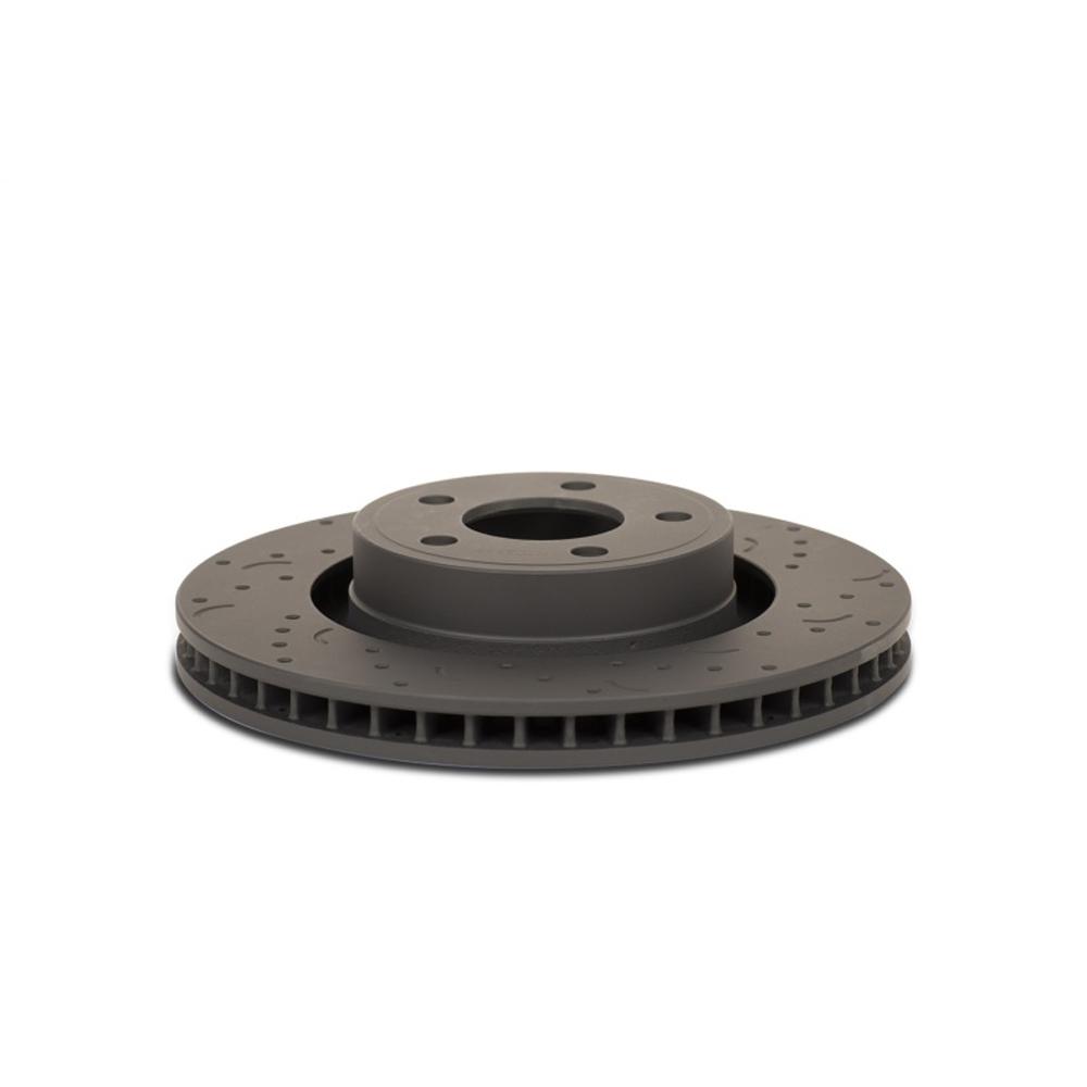 Hawk Talon Drilled & Slotted Rear Brake Rotor Set | 2007-2013 Mazda 3 Mazdaspeed (HTC4913)