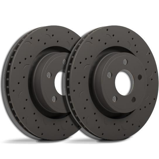 Hawk Talon Front Brake Rotors - Drilled & Slotted | Multiple Honda/Acura Fitments (HTC5344)