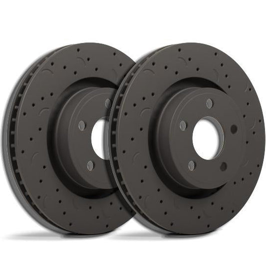 Hawk Talon Front Brake Rotors - Drilled & Slotted | Multiple Honda/Acura Fitments (HTC5344)