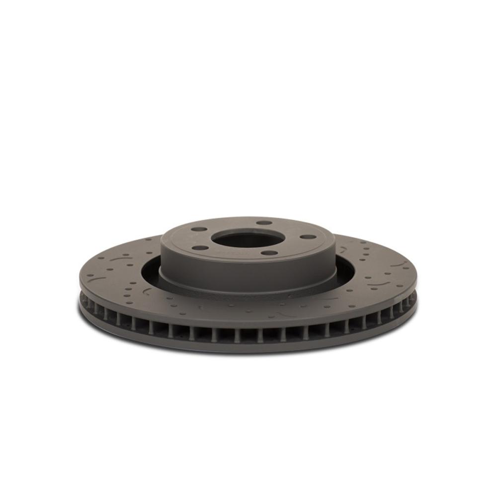 Hawk Talon Cross Drilled and Slotted Front Rotors Set | 2015-2016 Ford Mustang GT (HTC5384)