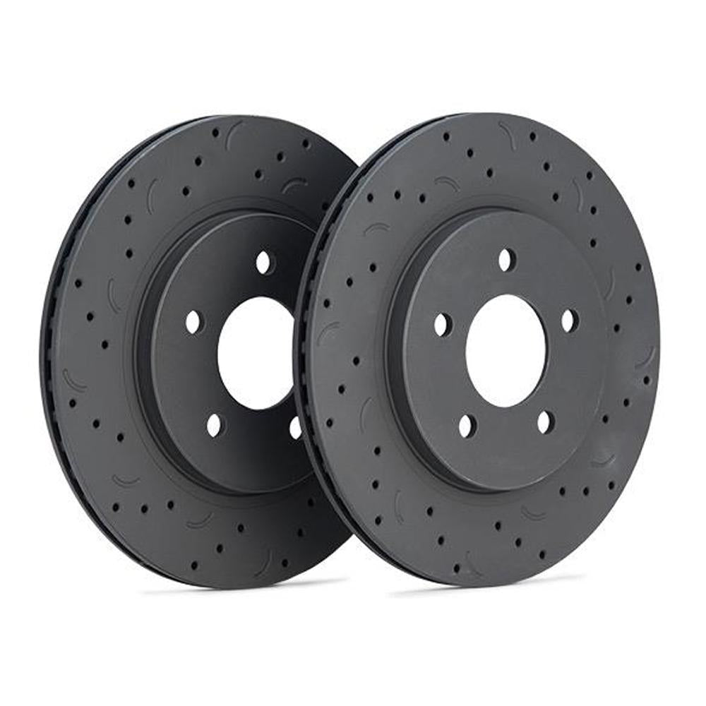 Hawk Talon Slotted Only Front Brake Rotor Set | 2009-2010 Subaru Forester XT (HTS4914)