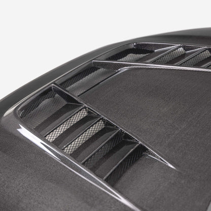 Seibon TV-Style Double Sided Carbon Fiber Hood | 2023+ Honda Civic Type R (HD23HDCVR-TV-DS)