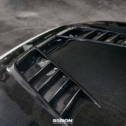 Seibon TV-Style Double Sided Carbon Fiber Hood | 2023+ Honda Civic Type R (HD23HDCVR-TV-DS)