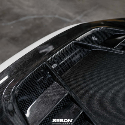 Seibon TV-Style Double Sided Carbon Fiber Hood | 2023+ Honda Civic Type R (HD23HDCVR-TV-DS)