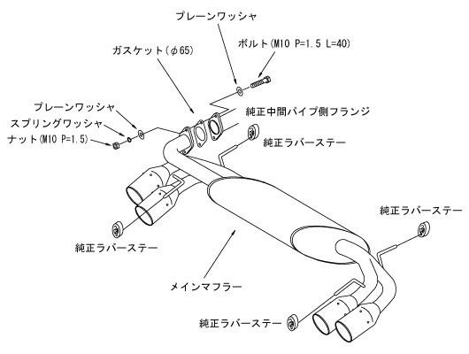 HKS Legamax Premium Exhaust - Subaru WRX STI Hatchback 08-14
