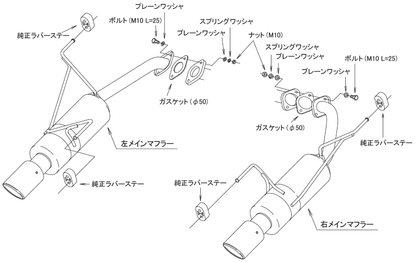 HKS Legamax Premium Axle Back Exhaust 2017-2023 Impreza Hatchback