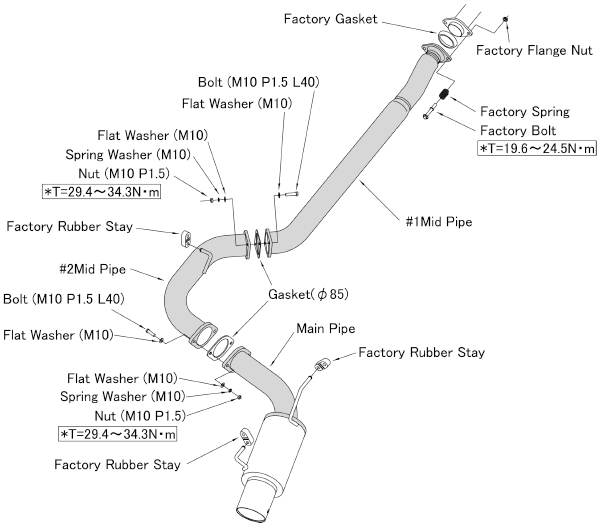 HKS Hi-Power Cat Back Exhaust | Subaru Impreza WRX STI Sedan 11-14 (31008-BF003)