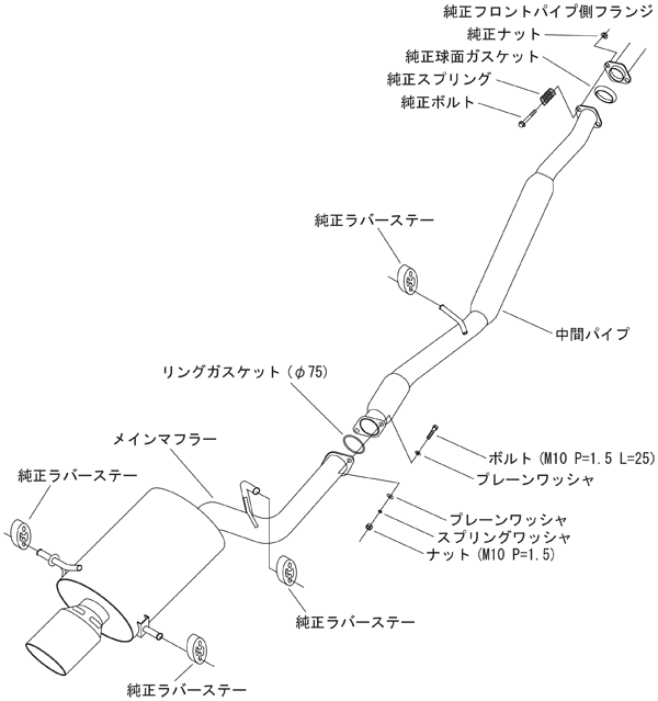 HKS Super Turbo Catback Exhaust 2002-2005 WRX
