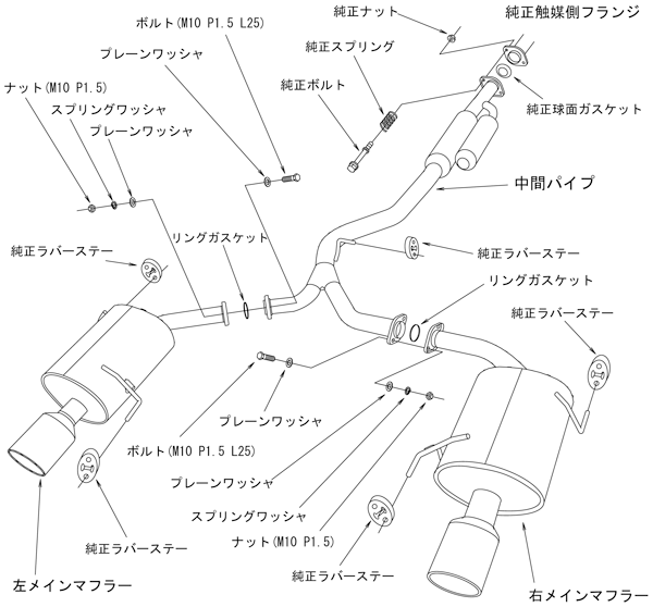 HKS Super Turbo Muffler Catback Exhaust 2005-2009 LGT Wagon