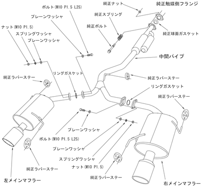 HKS Super Turbo Muffler Catback Exhaust 2005-2009 LGT Wagon