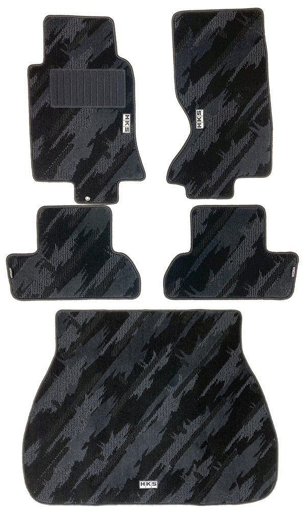 HKS Tufted Series Monotone Oil Color Floor Mat Set | Mazda RX-7 FD3S (93-95) LHD (53001-AZ011)