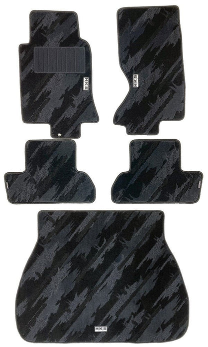 HKS Tufted Series Monotone Oil Color Floor Mat Set | Mazda RX-7 FD3S (93-95) LHD (53001-AZ011)