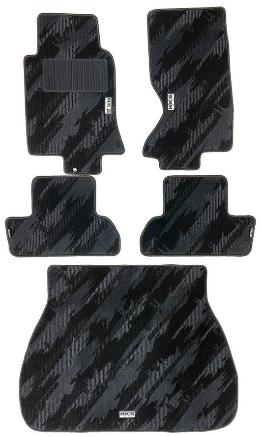 HKS Tufted Series Monotone Oil Color Floor Mat Set | Mazda RX-7 FD3S (93-95) LHD (53001-AZ011)