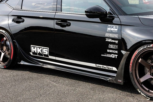 HKS Type S Side Skirt (ABS Plastic + CFRP) - Honda Civic Type R FL5 2023+