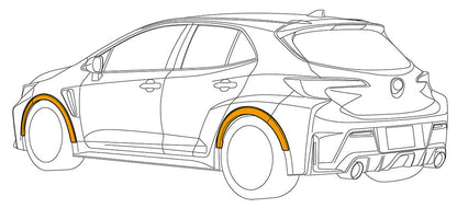 HKS Fender Molding (ABS Plastic) - Toyota GR Corolla 2023+