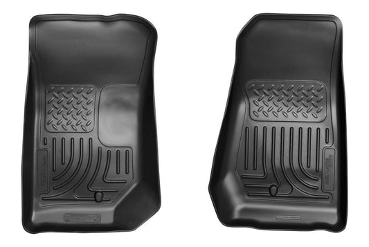 2007-2012 Jeep Wrangler WeatherBeater Black Floor Liners by Husky Liners (18021)