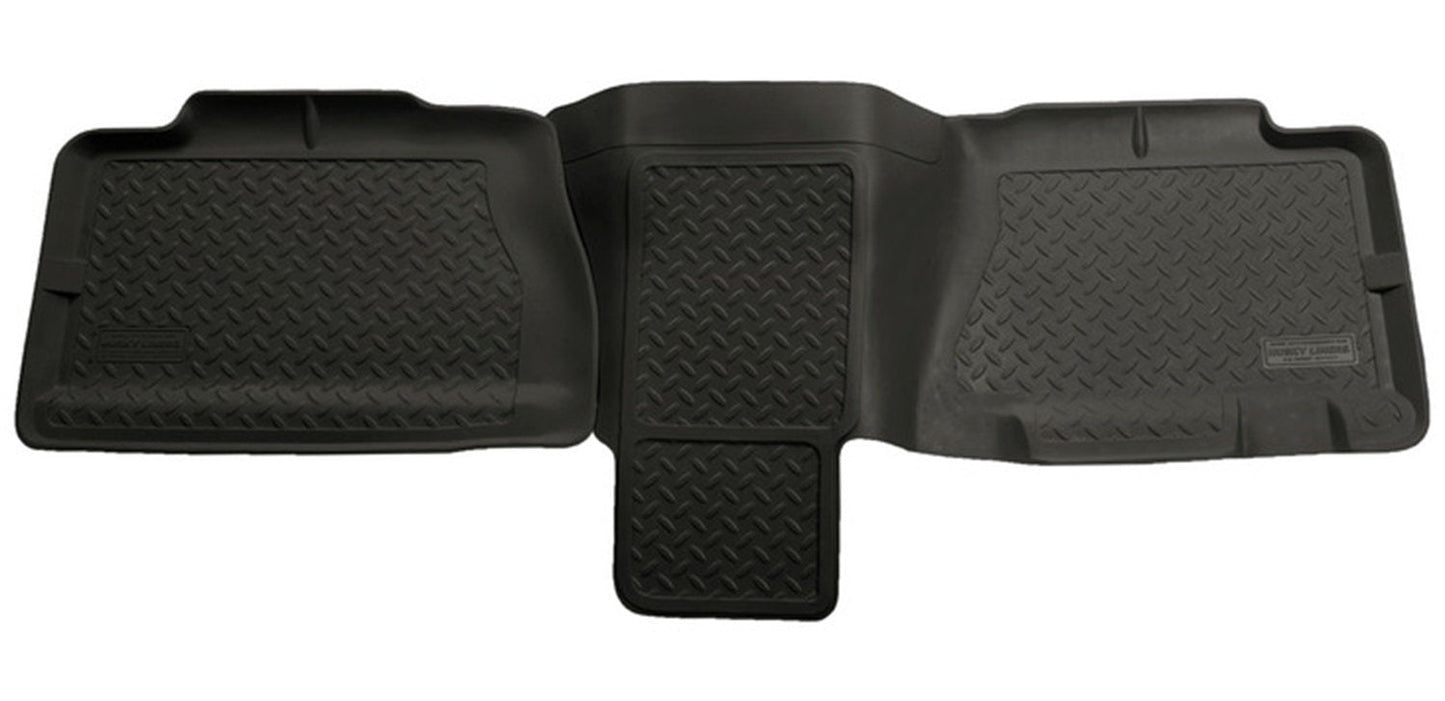 2001-2006 Chevy Suburban/Yukon XL/Denali XL Classic Style 2nd Row Black Floor Liners by Husky Liners (62751)