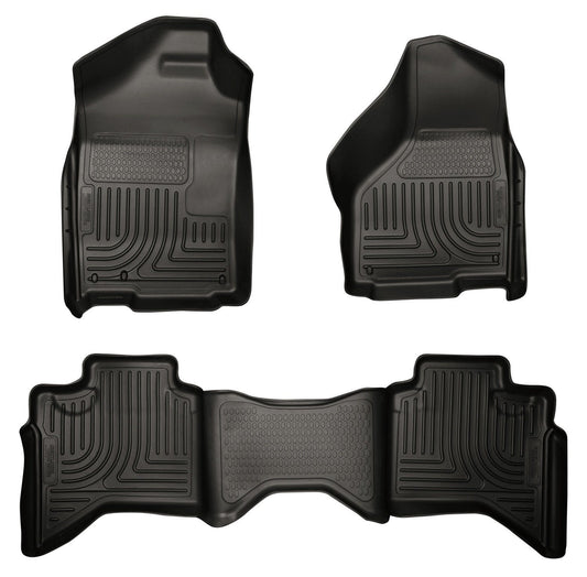 2003-2008 Dodge Ram 1500/2500/3500 Quad Cab WeatherBeater Combo Black Floor Liners by Husky Liners (98031)