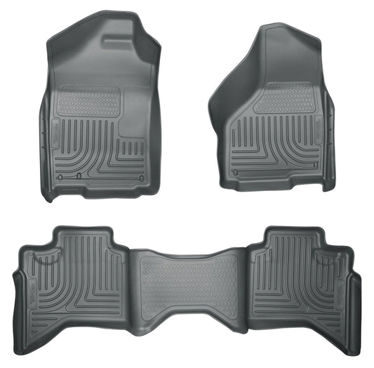 2003-2008 Dodge Ram 1500/2500/3500 Quad Cab WeatherBeater Combo Gray Floor Liners  by Husky Liners (98032)