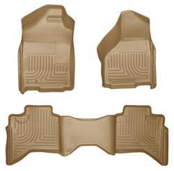 2003-2008 Dodge Ram 1500/2500/3500 Quad Cab WeatherBeater Combo Tan Floor Liners by Husky Liners (98033)