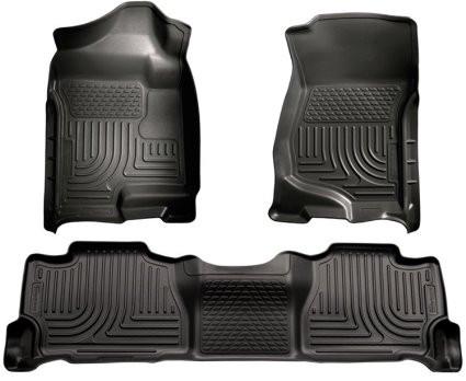 2007-2013 GM Escalade ESV/Avalanche/Suburban WeatherBeater Black Front/2nd Row Floor Liners by Husky Liners (98261)