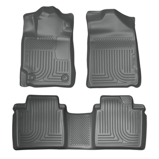 2007-2011 Toyota Camry (All) WeatherBeater Combo Gray Floor Liners (One Piece for 2nd Row) by Husky Liners (98512)