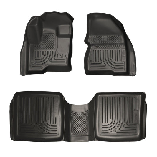 2009-2012 Ford Flex/10-12 Lincoln MKT WeatherBeater Combo Black Floor Liners by Husky Liners (98741)