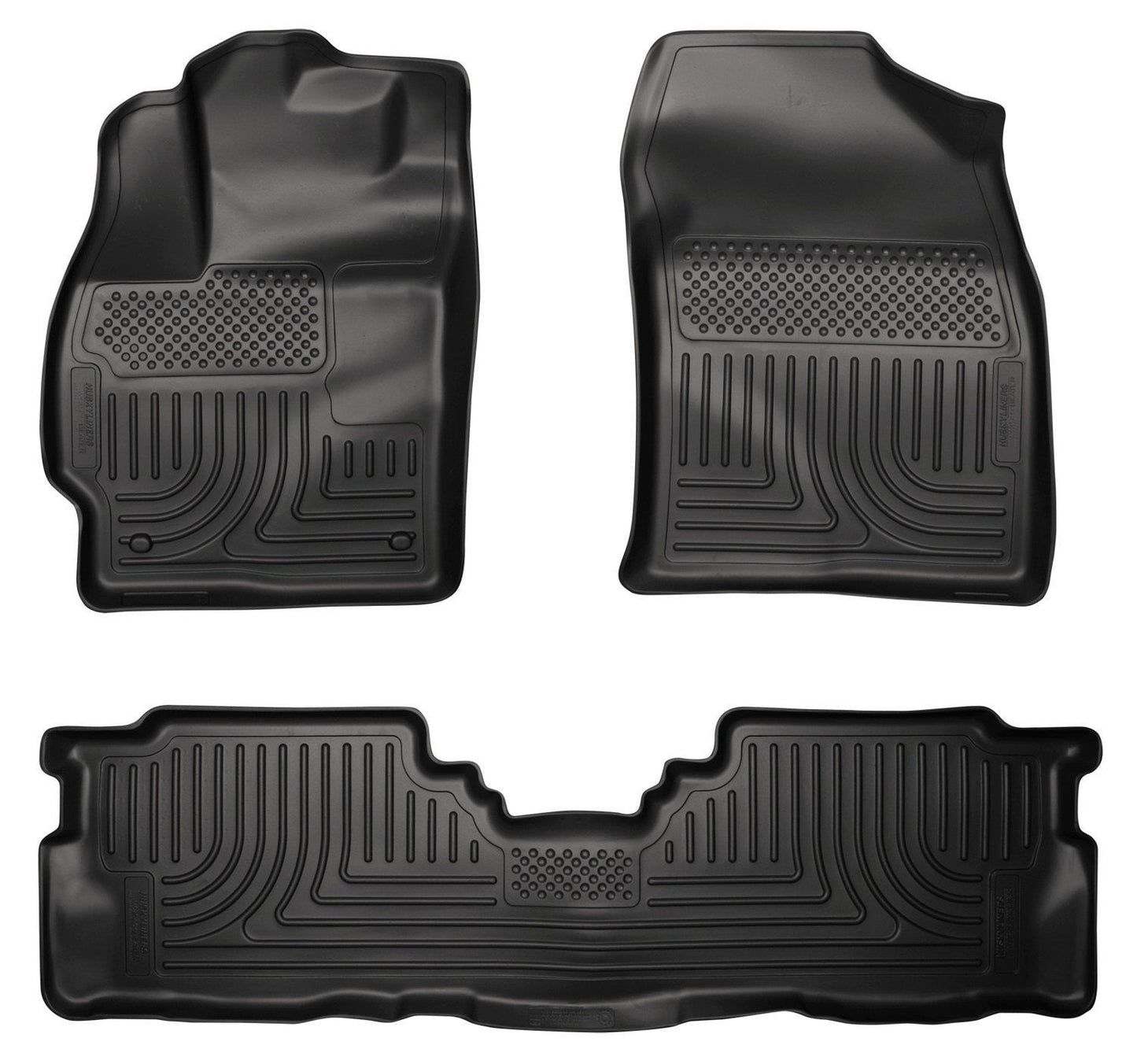2012 Toyota Prius v WeatherBeater Combo Black Floor Liners by Husky Liners (98911)