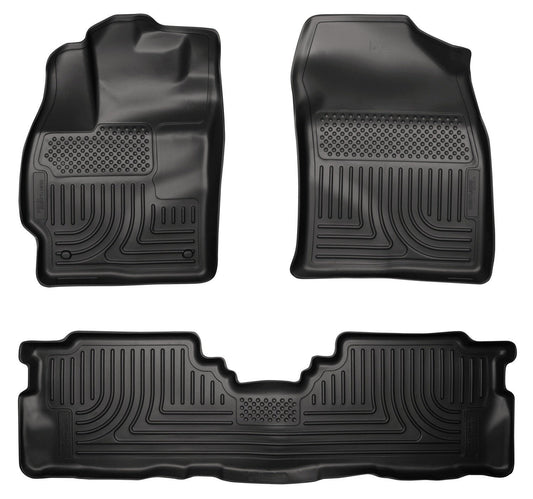 2012 Toyota Prius v WeatherBeater Combo Black Floor Liners by Husky Liners (98911)