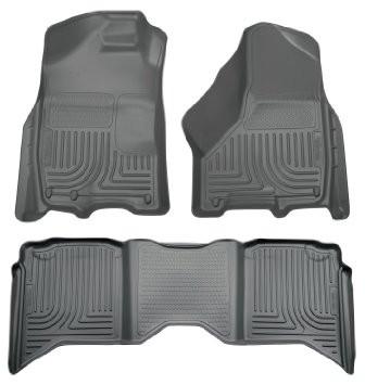 2012 Dodge Ram 1500/2500/3500 Crew Cab WeatherBeater Combo Grey Floor Liners by Husky Liners (99002)