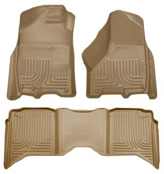 2012 Dodge Ram 1500/2500/3500 Crew Cab WeatherBeater Combo Tan Floor Liners by Husky Liners (99003)