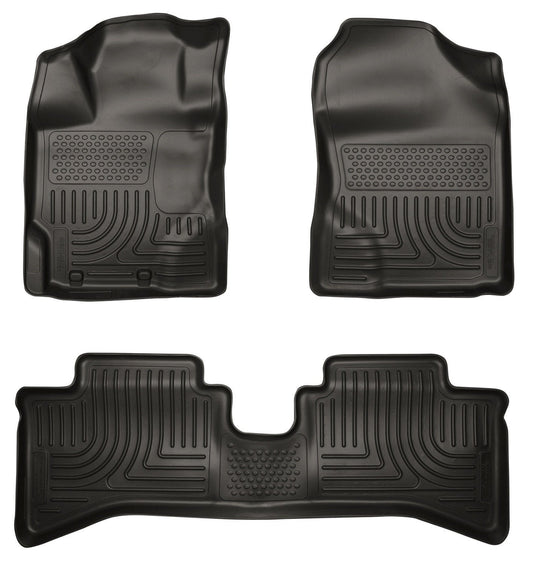 2012 Toyota Prius c WeatherBeater Combo Black Floor Liners by Husky Liners (99501)