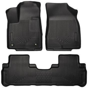 2014 Toyota Highlander Weatherbeater Black Front & 2nd Seat Floor Liners by Husky Liners (99601)