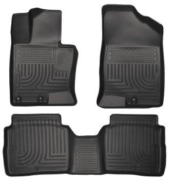 2011-2014 Kia Optima Weatherbeater Black Front & 2nd Seat Floor Liners by Husky Liners (99691)