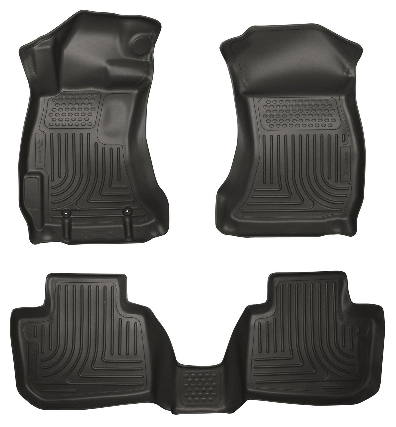 2013 Subaru Legacy/Outback WeatherBeater Front & 2nd Seat Black Floor Liners by Husky Liners (99841)