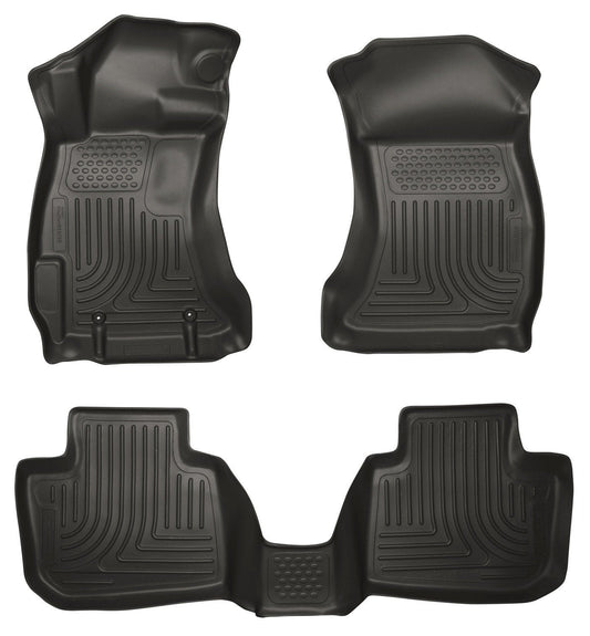 2013 Subaru Legacy/Outback WeatherBeater Front & 2nd Seat Black Floor Liners by Husky Liners (99841)