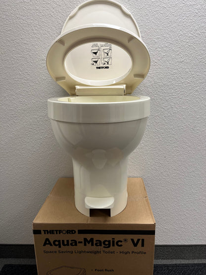 Thetford | Aqua-Magic VI Hi RV Toilet with Foot Flush | 31836 | Parchment