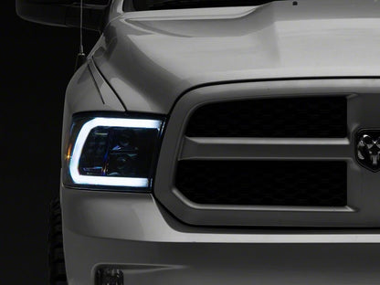 Raxiom 09-18 Dodge RAM 1500/2500/3500 LED Halo Surround Headlights Black Housing Clear Lens (R149416)