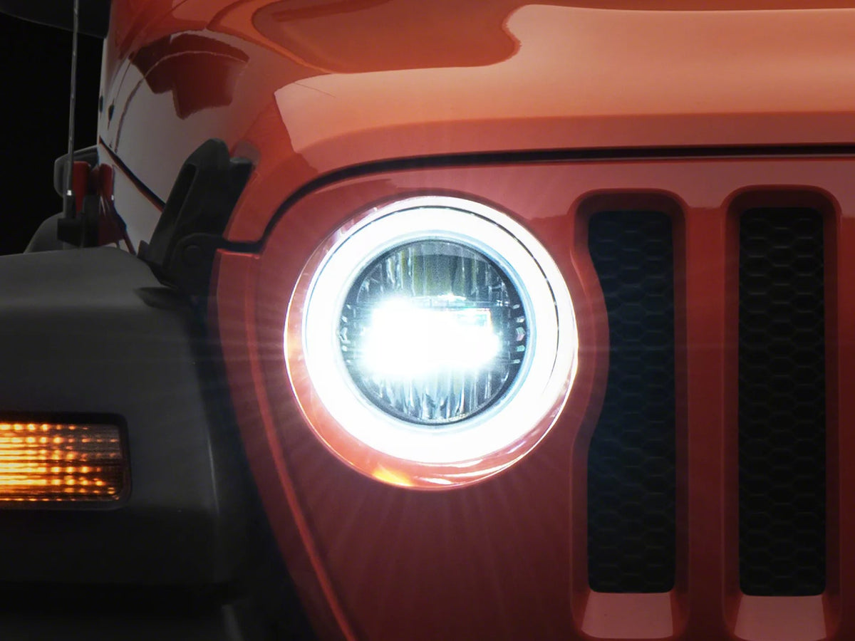 Raxiom 18-26 Jeep Wrangler JL/Gladiator JT 9in LED Headlights w/DRL/T Signals Blk (J195898)