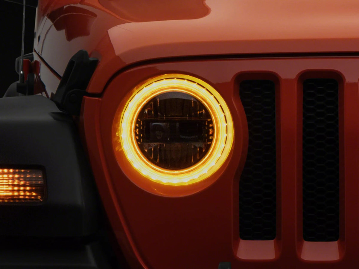Raxiom 18-26 Jeep Wrangler JL/Gladiator JT 9in LED Headlights w/DRL/T Signals Blk (J195898)